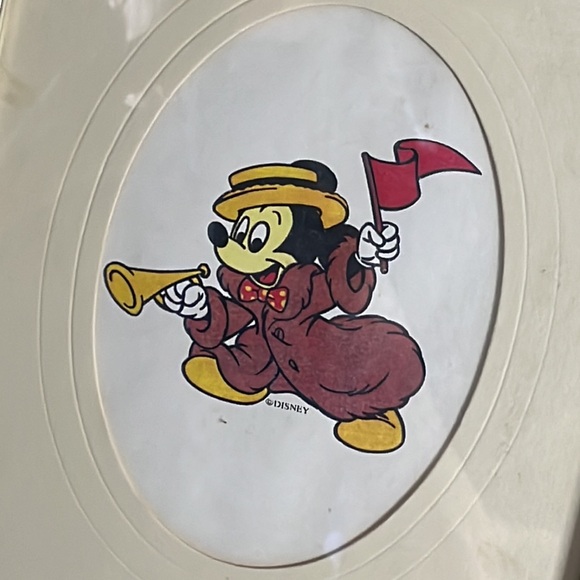 RARE VINTAGE DISNEY  CLASSIC MICKEY MOUSE ART PICTURE - Picture 2 of 3